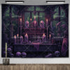 Enchanted Library Staircase Tapestry Wall Hanging
