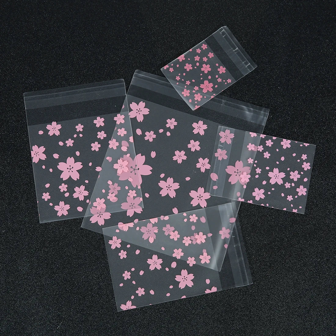 Pink Cherry Blossom Self-Adhesive Storage Pouches