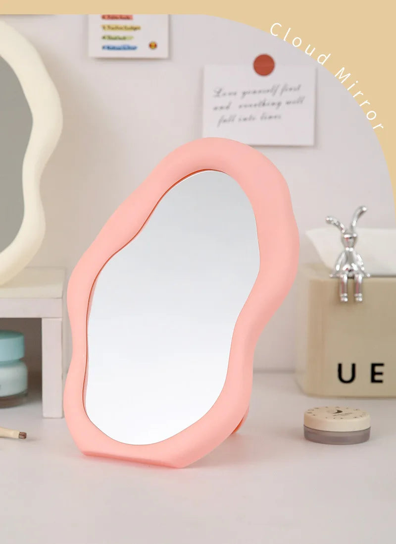 Cloud-Shaped Folding Mirror for Dorm & On-the-Go Beauty