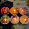 Soy Wax Aromatherapy Candle in Metallic Tin with Dried Flowers