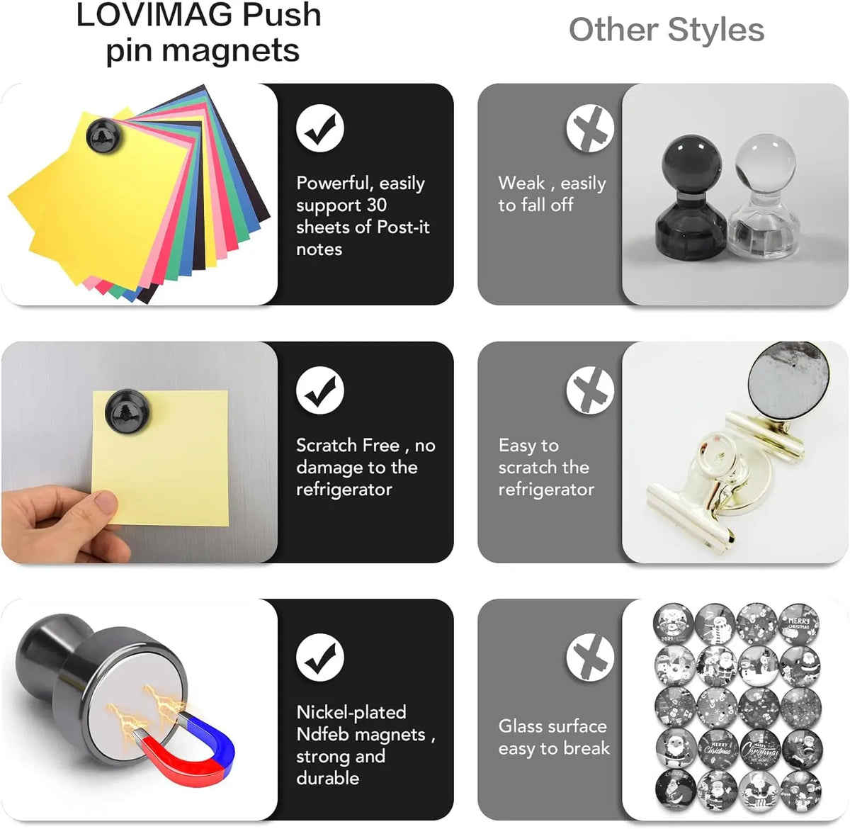 Various magnetic stickers and magnets for various surfaces including fridge, classroom, and kitchen
