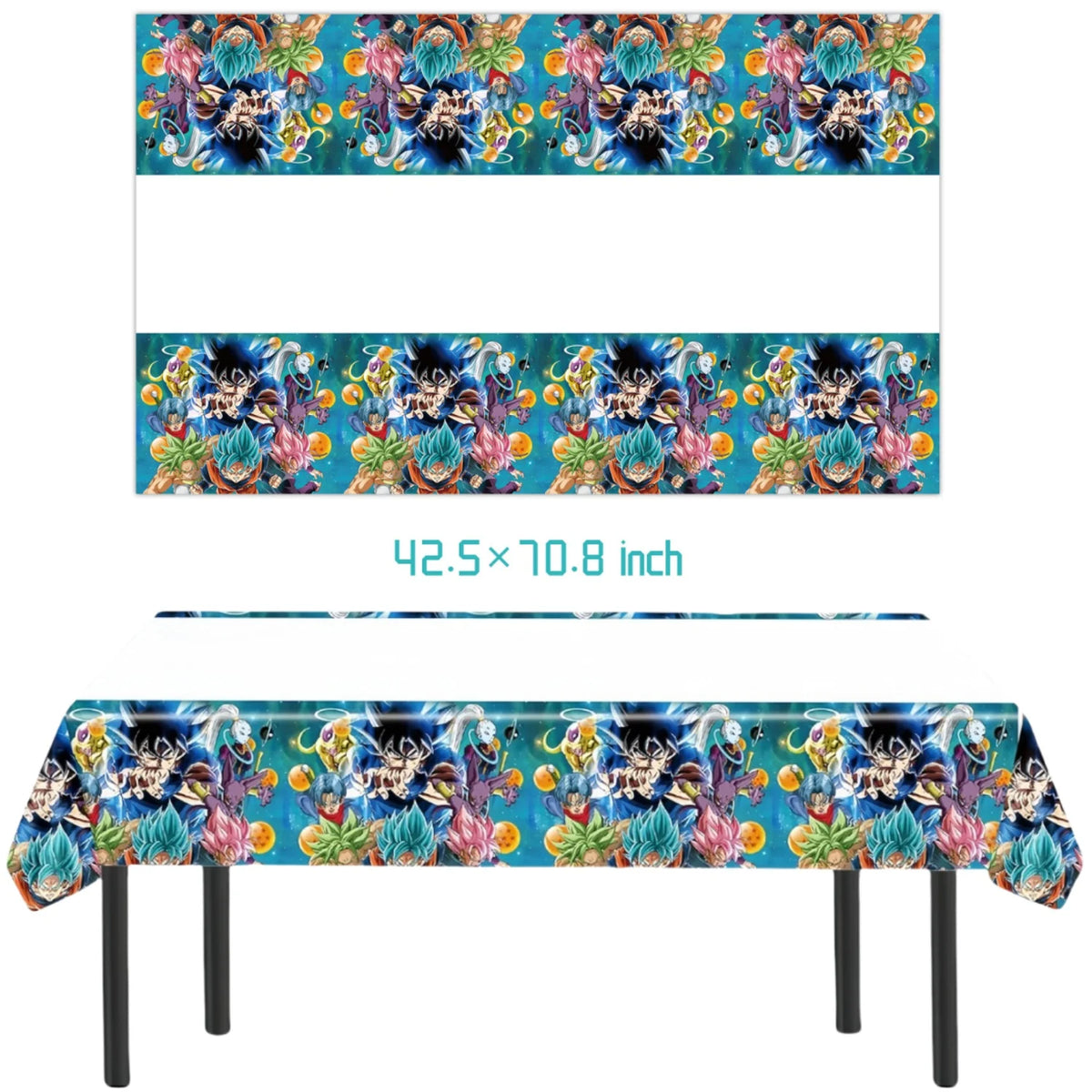 Dragon Ball Z Goku Themed Tablecloth with Matching Party Decor