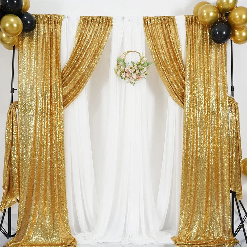 Sequin Backdrop Curtains – 2 Panels, 2ft x 8ft