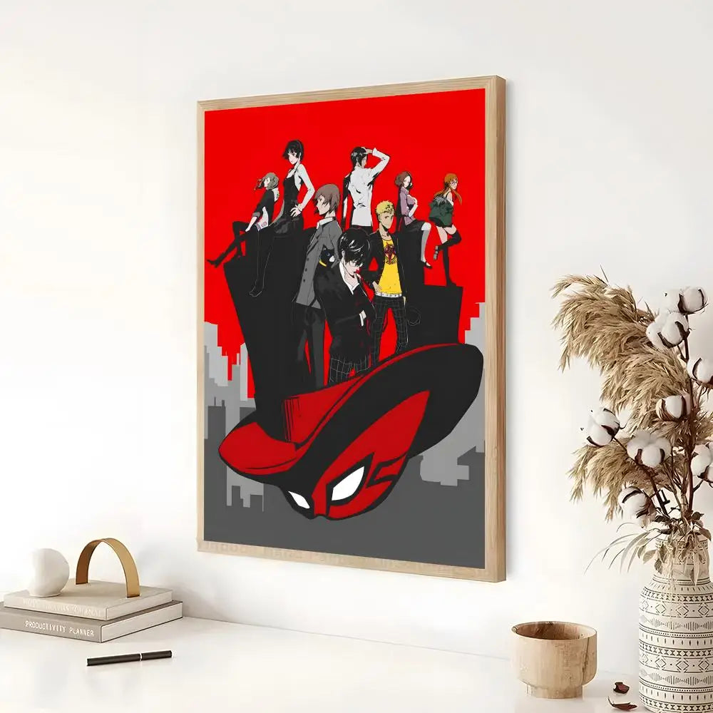Persona 5 Classic Anime Poster - Self-Adhesive Wall Art