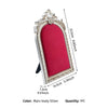 European-Style Velvet Jewelry Display Stand with Silver-Plated Floral Detail