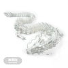 Silver dragon ornament made of detailed resin for terrariums and decor
