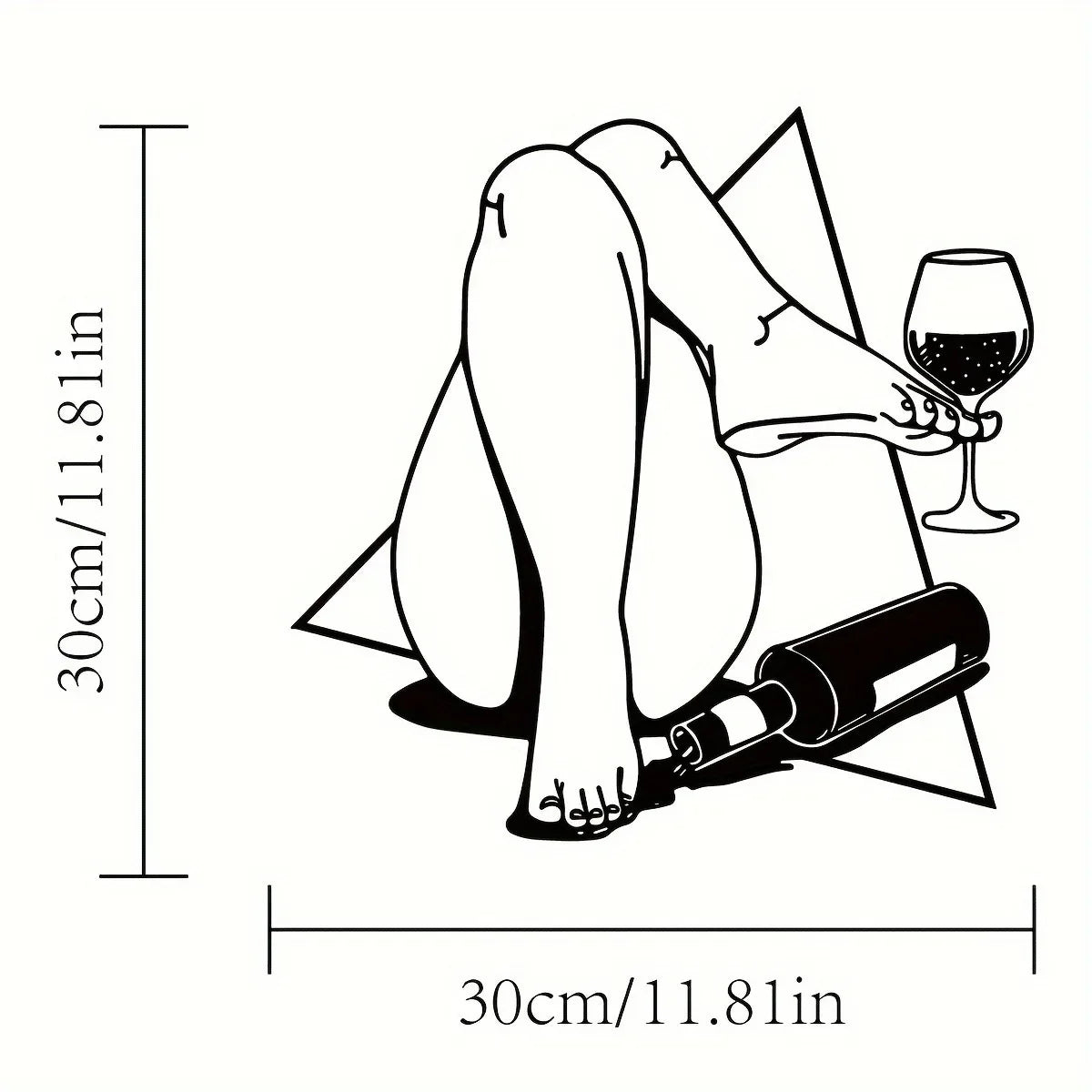 A minimalist abstract face metal wall art featuring a sculpture of a relaxed leg and foot.