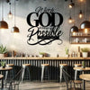 Metal wall art featuring the inspirational Bible verse With God all things are possible from the book of Matthew 19:26