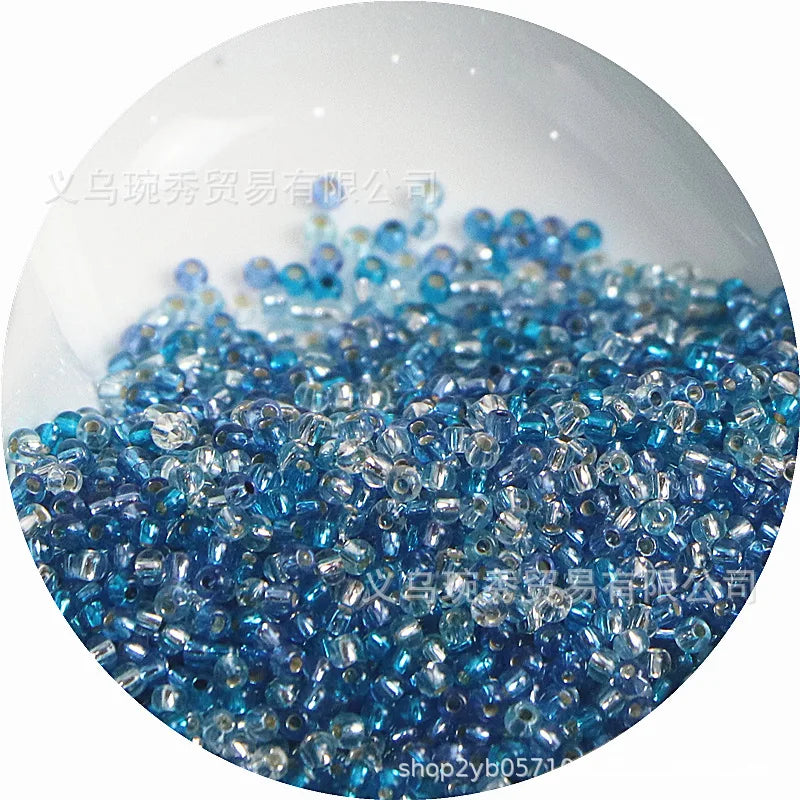 Silver Rice Glass Beads for Jewelry Making