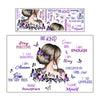 A collection of inspirational butterfly and flower wall decals featuring positive affirmations like Be Kind I Am Beautiful an