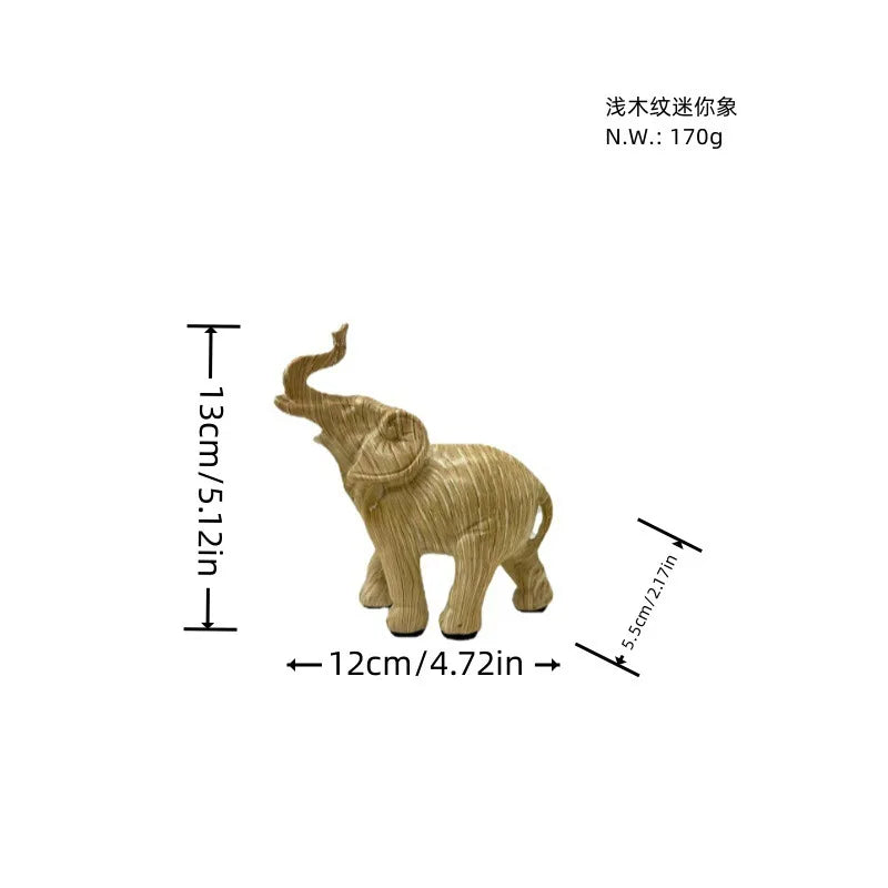 Colorful Elephant Resin Figurine for Home Decor