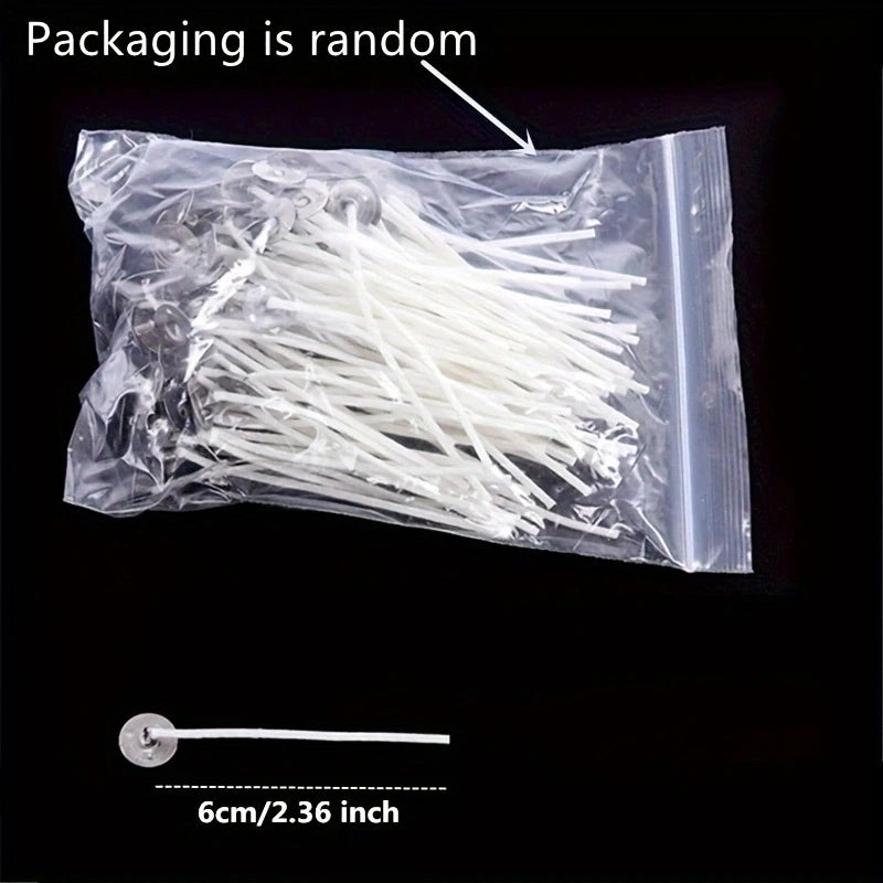 Smokeless Candle Wicks for Soy Wax and Pillar Candles (100-Pack)