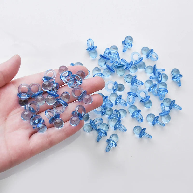 Acrylic Pacifier Confetti for Baby Shower & Gender Reveal Parties