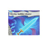 A fantasy trading card featuring an Orcrist Goblin-cleaver with a glowing blue blade against a starry purple background.