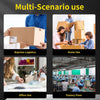 A collage showing the multi-scenario use of heavy-duty transparent packing tape for sealing boxes in logistics, home, office,