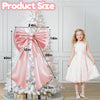 Giant Pink Satin Ribbon Bow Wall Decor for Birthday & Coquette Room