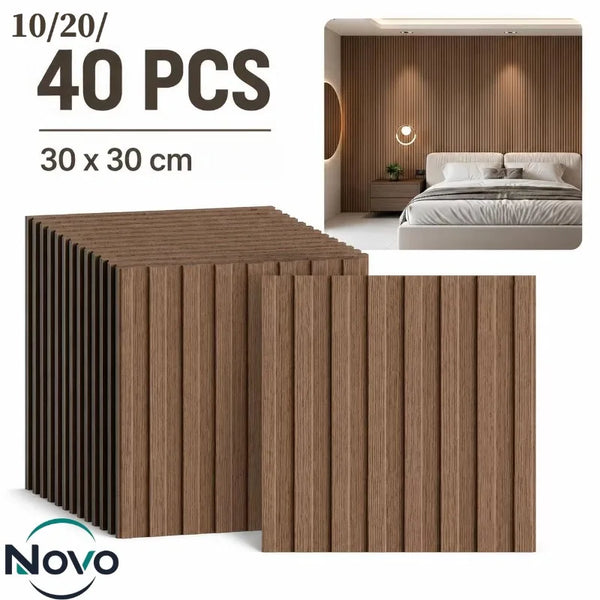 40 pieces of wood grain peel and stick wall stickers measuring 30 x 30 cm for interior decoration
