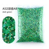 Bag of dark green A52 AB resin rhinestones for crafting