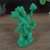 Jade Green Hanuman Statue – Resin Hindu Monkey God Figurine for Home Decor