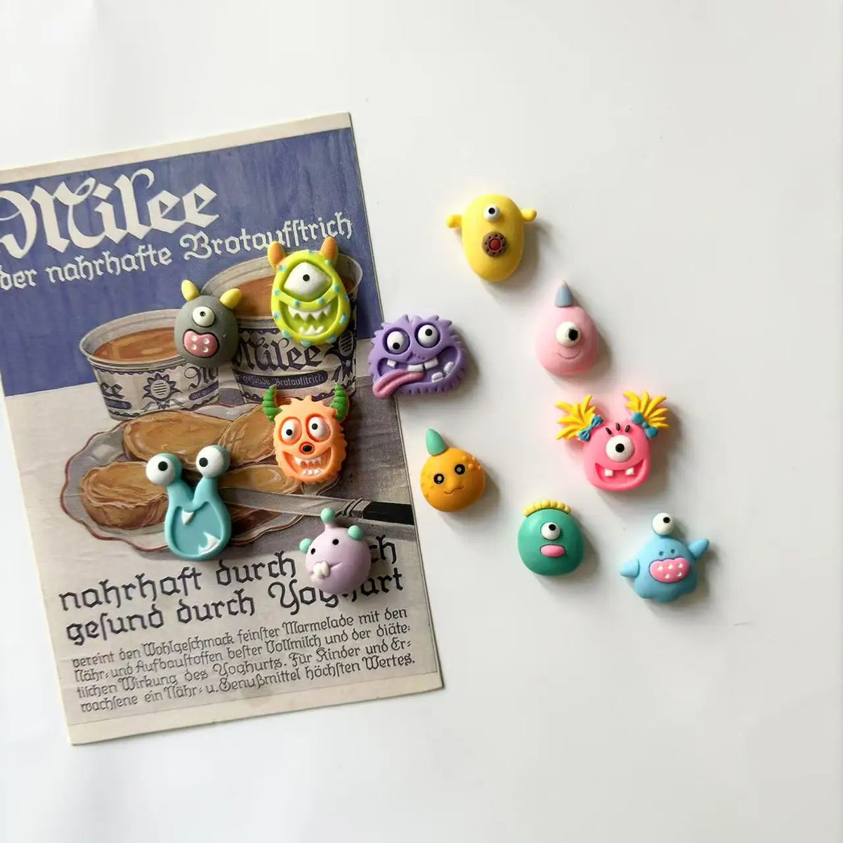 Monster Magnet Set – Quirky Mini Fridge Magnets