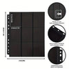Black acid-free trading card refill pages for 3-ring binders with various pocket options