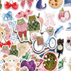 A collection of watercolor dairy-themed stickers featuring animals, fruits, and various decorative elements.