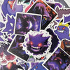 A collection of anime and cartoon decals featuring purple and dark colored monster characters.