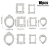 Ten pieces of random shape vintage gold mini picture frames for DIY crafts and decor