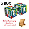Two boxes of Panini 2026 FIFA World Cup Official Sticker Collection packaging with carton and protective box example