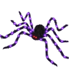 An LED light-up furry Halloween spider decoration with purple glow.