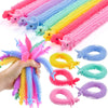 A collection of colorful, squishy stretch sensory fidget toys in various shapes and colors.