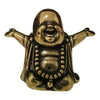 Brass laughing Buddha statue with a joyful expression, used for home decor.