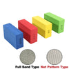 A set of colored sanding pads in net pattern types, including blue, red, yellow, and green.
