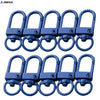 A set of blue lobster clasp hooks for jewelry making and DIY crafts
