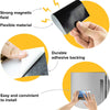 Demonstration of flexible self-adhesive magnetic sheets being installed onto a surface.