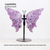 Hand-Carved Natural Amethyst Crystal Butterfly Desk Ornament
