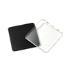 A black acrylic magnet with a clear, square piece of white acrylic on top.
