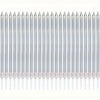 A row of silver birthday candles with white tips.