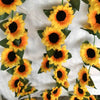 230cm Silk Sunflower Garland for Wedding and Home Decor