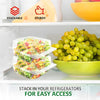 Stackable clear plastic cake slice boxes with lids for easy access in refrigerators