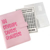 Pink A5 binder for a 100 envelope savings challenge with numbered pockets and a price tag
