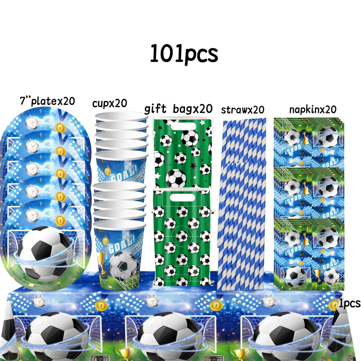 Soccer Birthday Party Decoration Kit