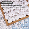 White stone pebbles used as fish tank bottom and courtyard decoration
