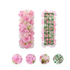 Artificial rose flower arch panel in pink and green for wedding and party decor