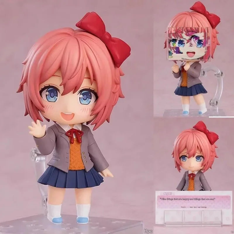 Chibi-Style Posable Character Figurine for Desk Display