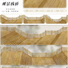 Tapis de jardinage pour clôture en bois, montrant diverses méthodes d'installation et dimensions