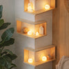 Corner Floating Wooden Wall Shelves for Home Decor