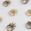 Solid Brass Star Pendant Cabinet Knob with Antique Finish