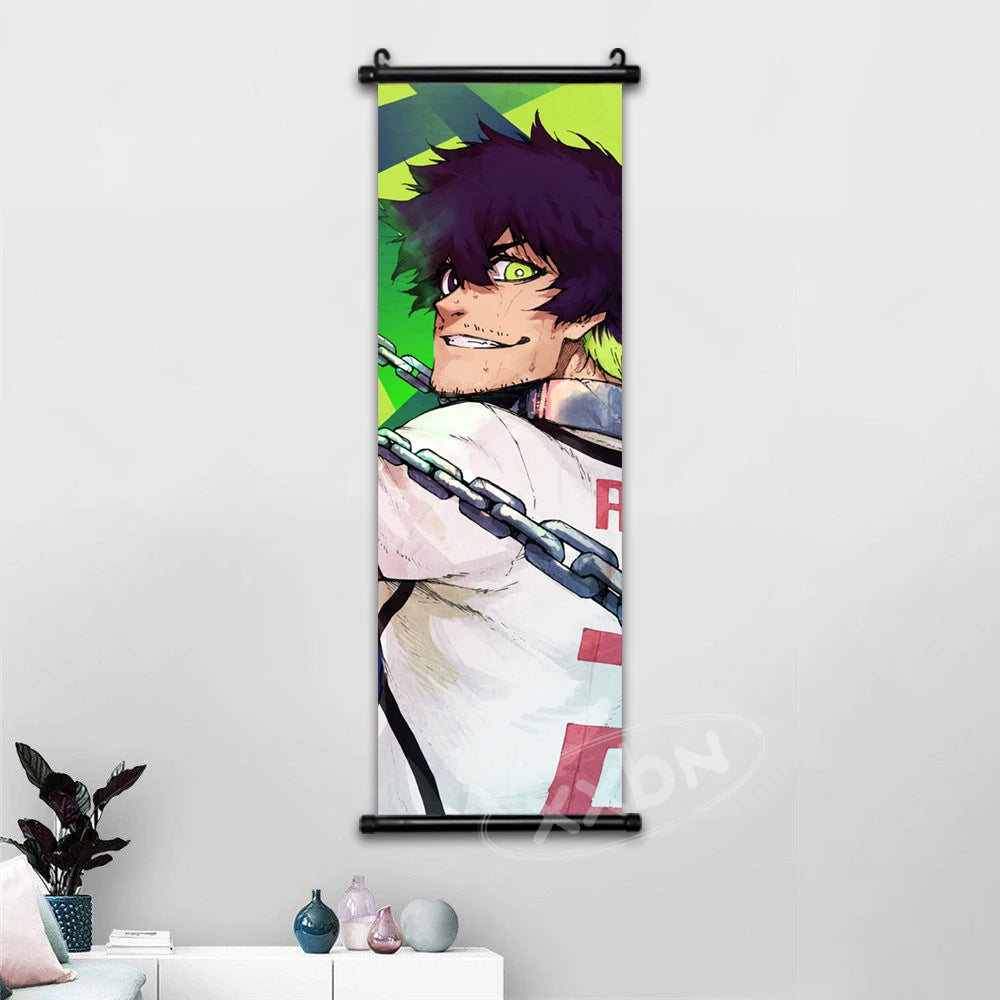 Canvas wall art featuring Isagi Yoichi and Chigiri Hyoma from Blue Lock anime