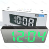 A digital LED clock display showing 10:08 PM on a white box.